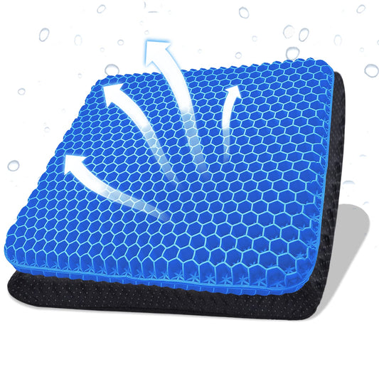 Extra Large Chair Cushion Seat Pad Breathable Honeycomb Design Car Gel Seat Cushions for Office